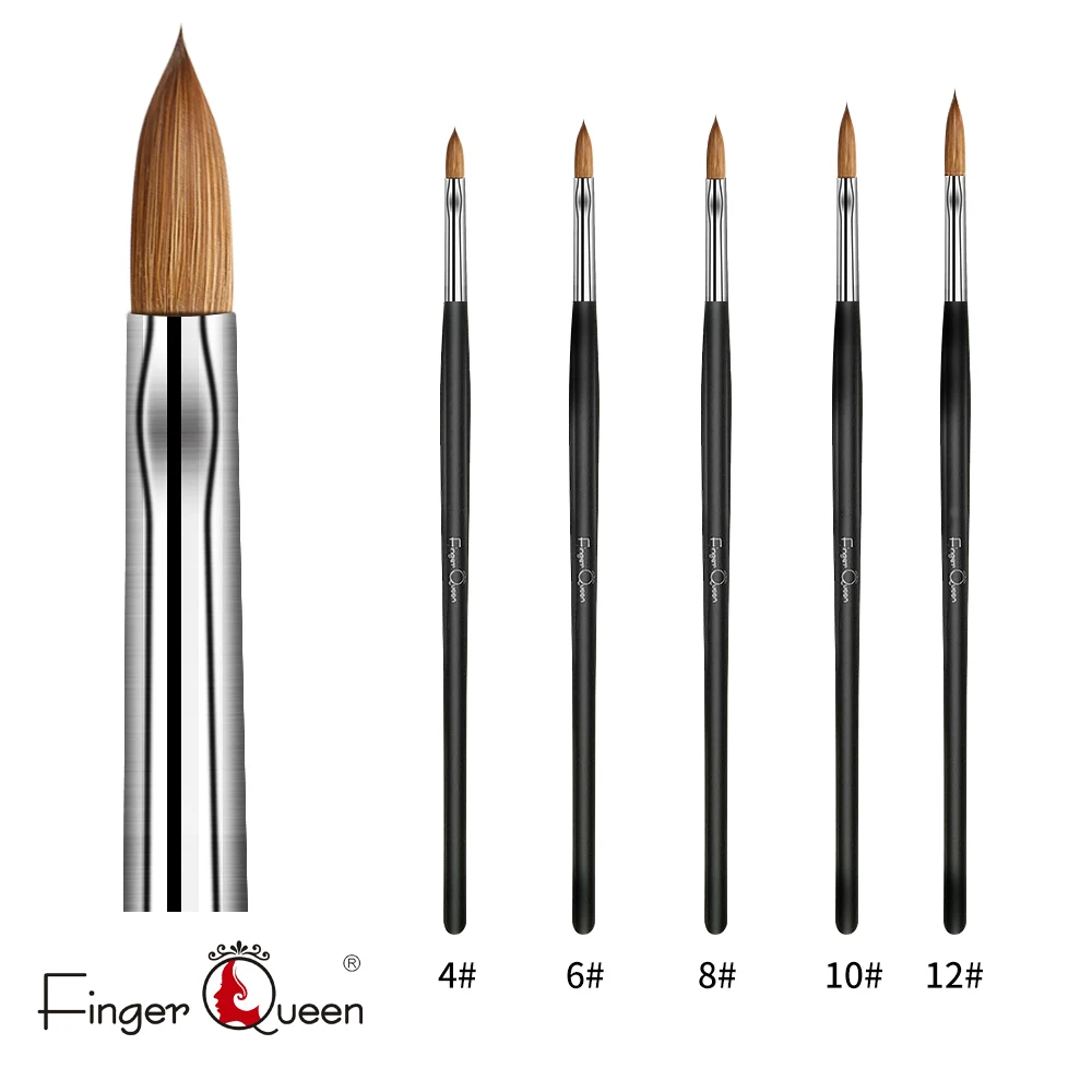 

Profession Black Wood Kolinsky Acrylic Nail Brush High End Quality 100% Pure Kolinsky Hair For DIY Nail Art And Nail Salons