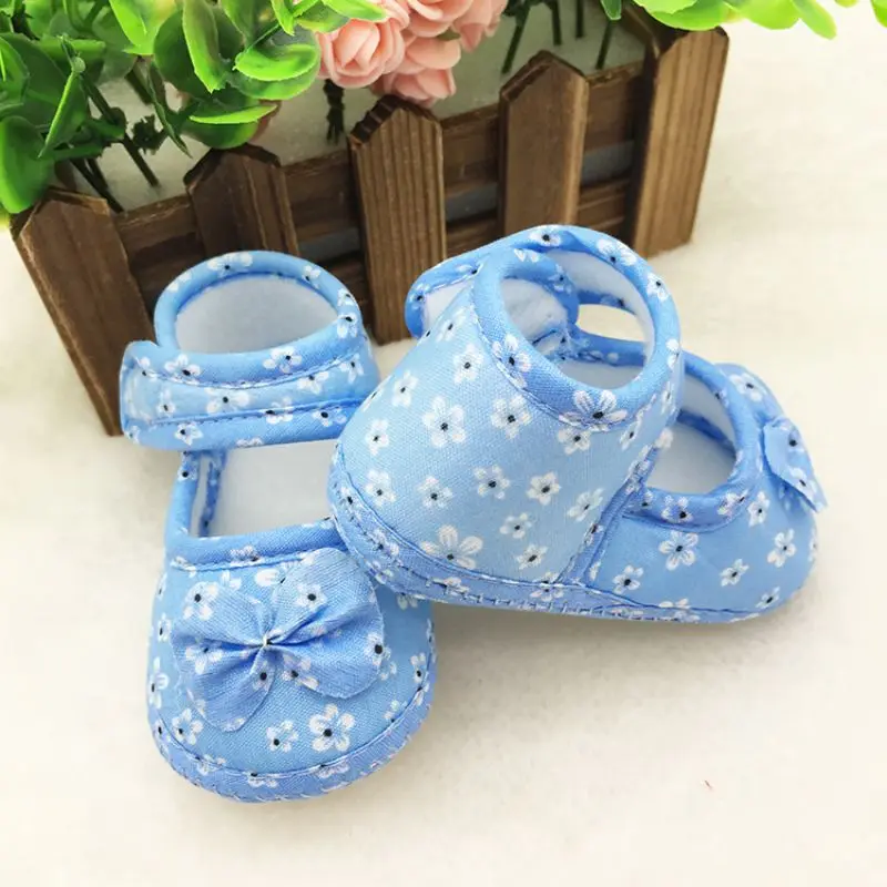 

Girls flowers bow baby toddler shoes spring autumn children footwear first walkers