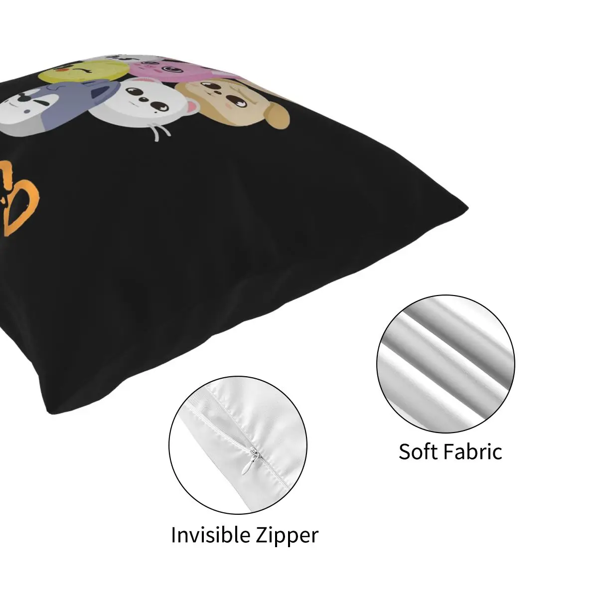 

Skzoo Gift Square Pillowcase Pattern Zip Decor for Home Cushion Cover