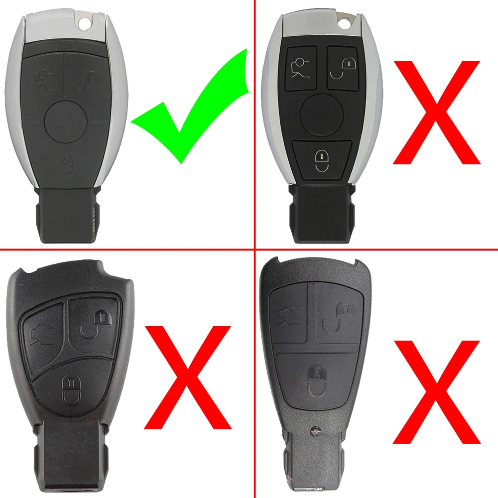 WhatsKey 3 кнопки дистанционного ключа автомобиля оболочки Fob чехол для Mercedes для Benz C E S CLS W204 W202 W212 W211 W203 W205
