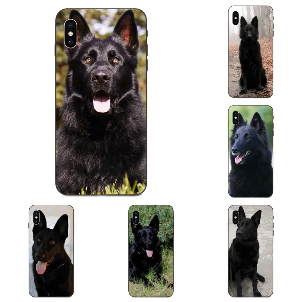 Черный Овчарка немецкая Собака Щенок для Xiaomi Mi Mix Max Note 2 2S 3 5X 6 6X 8 9T SE A1 A2 A3 CC9e Lite Play Pro