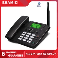 beamio english language wireless telephone with gsm sim card wall mount cordless phone lcd screen for home office desktop black
