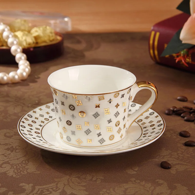 Первоклассные фарфоровые кофейные чашки винтажные керамические с остеклением