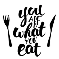 you are what you eat kitchen wall decor vinyl sticker decal mural art decoration single piece package pvc cartoon c6007