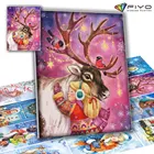 DIY 5D бриллиантовый рисунок Рождество Girl картина с оленем мозаика Алмазная Вышивка Набор для вышивки крестиком домашнее украшение aлмазная mозаика