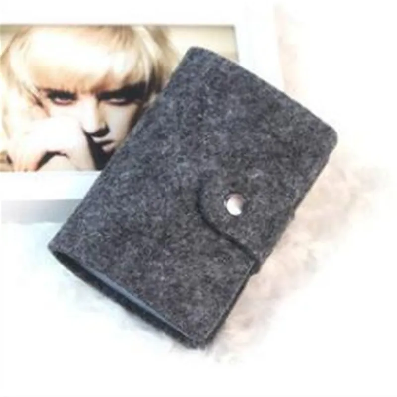 Новый модный фетровый функциональный чехол с 24 отделениями для карт визитница