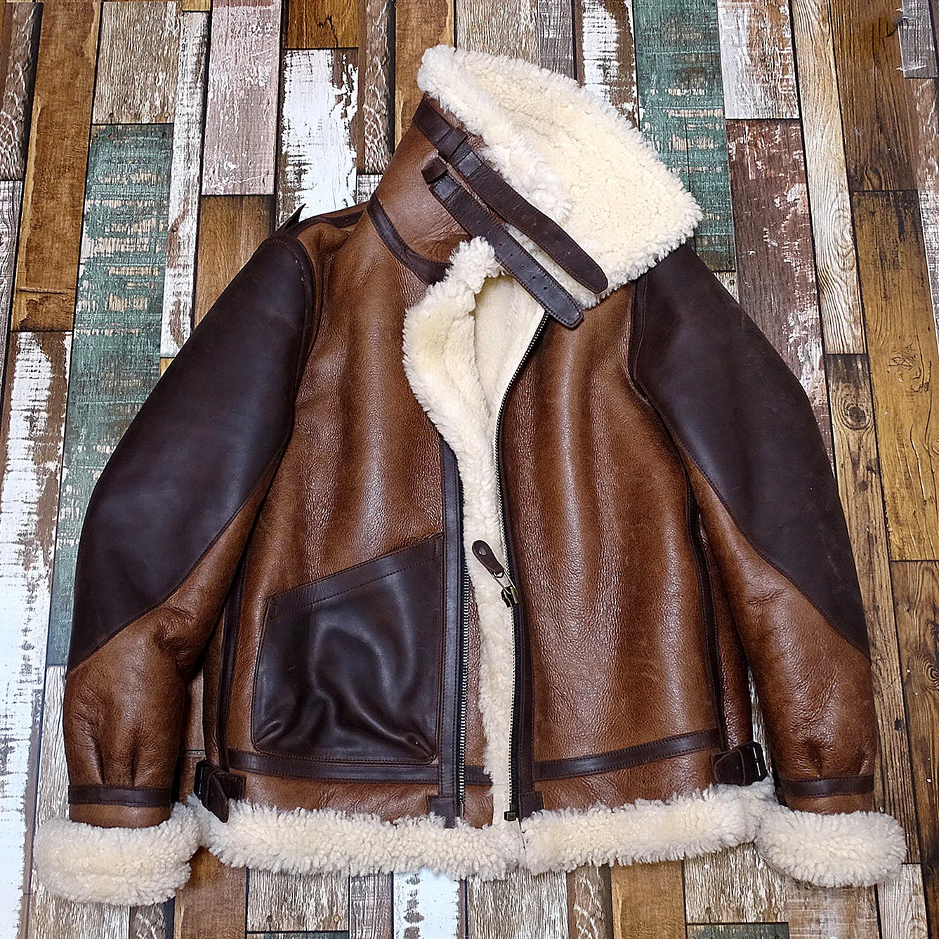 

Единичная Мужская зимняя теплая меховая одежда из овечьей шерсти мериноса, очень толстая Меховая куртка, теплая зимняя одежда