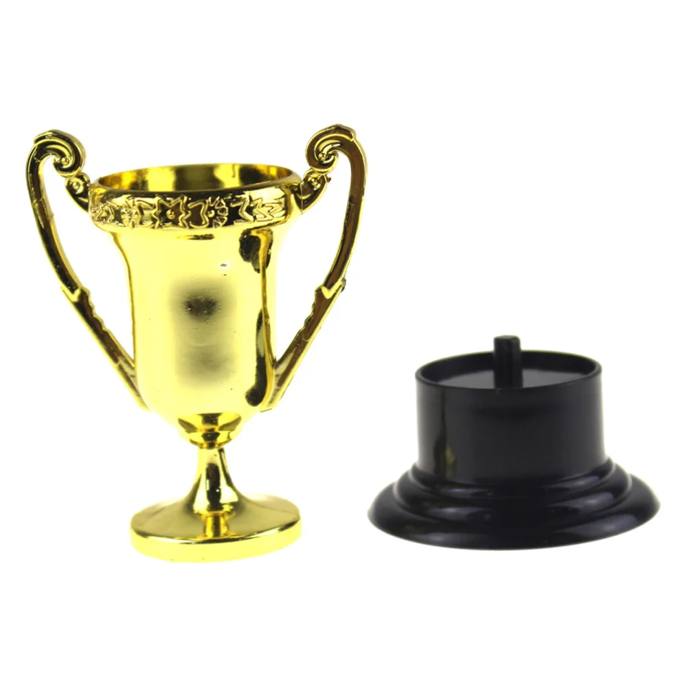 

10PCS Mini Gold Cups Trophies for Party Children Early Learning Toys Prizes