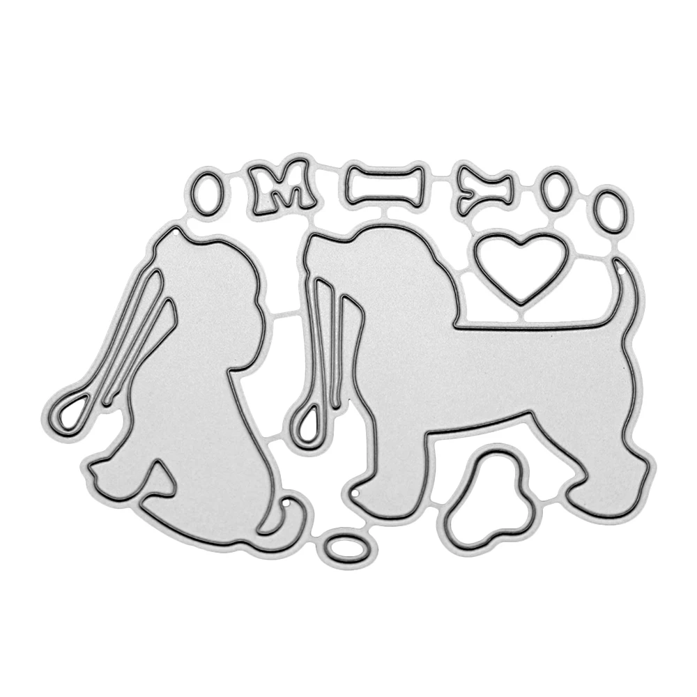 С милой собачкой металлический Трафаретный вырубной штамп трафареты сделай сам