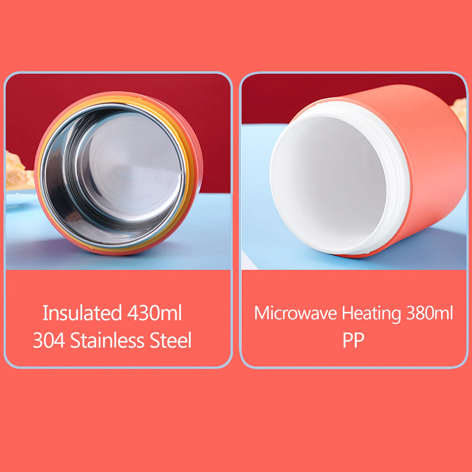 Контейнер для супа из нержавеющей стали изолированный микроволновой печи