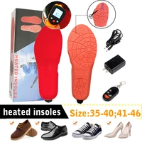 heated insoles foot warmer rechargeable electric heating shoes pads insoles with 1800mah battery remote control shoes insert