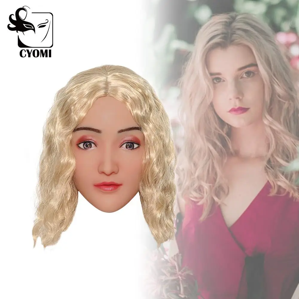 

CYOMI Clare Style Soft Silicone Head Face Props Silicone Full Head Mask Western faces Cosplay for Crossdresser Drag Queen