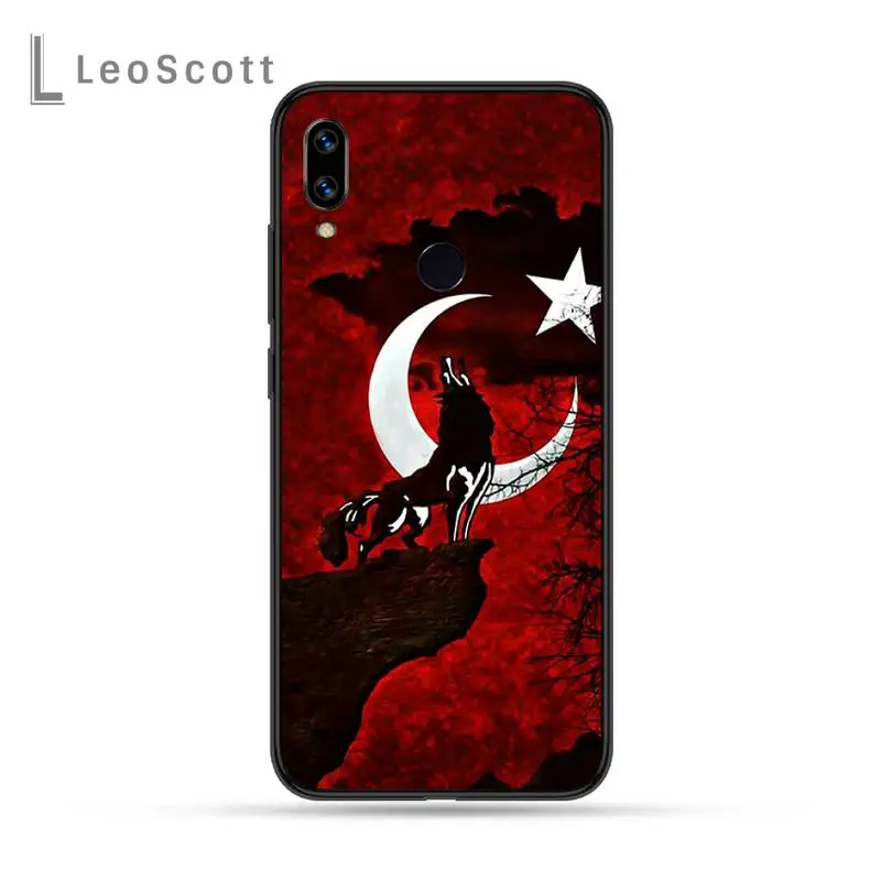 

turkey turkish flag wolf Accessories Phone Case For Xiaomi Redmi Note 4 4x 5 6 7 8 pro S2 PLUS 6A PRO