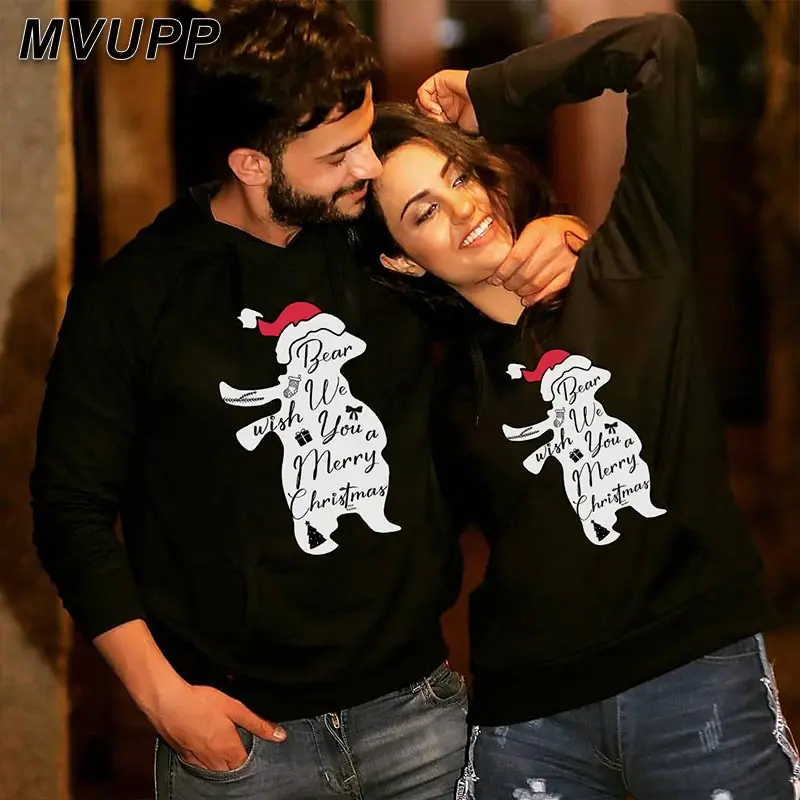 Новинка Зимняя одежда с рисунком для папы мамы и детей MVUPP Одинаковая семейная