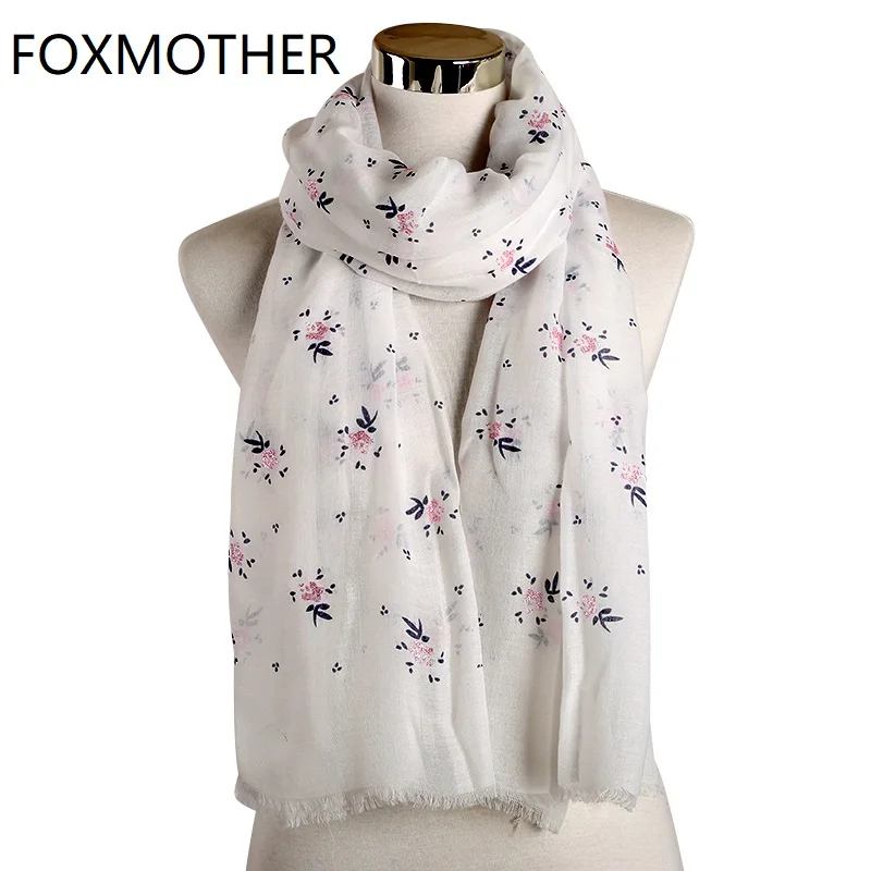FOXMOTHER модный синий желтый розовый цветочный Блестящий Шарф Шаль Обертывание Echarpe меньший шарф с цветами для женщин аксессуары Mujer