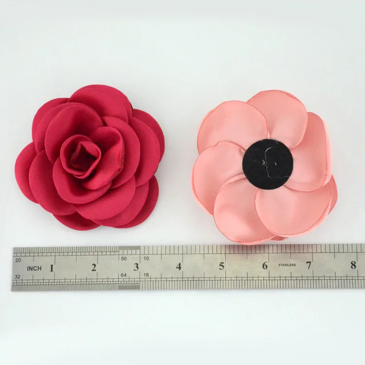 

5pcs 9cm Handmade Diy Fabric Flowers Jewelry Making Sipplies Wedding Decoration Head Clothing Flower Accessories Wholesale
