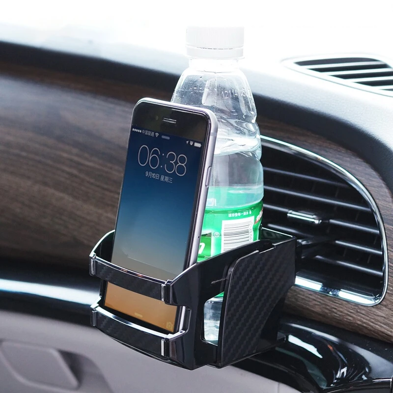 

Carbon Car Cup Holder Air Vent Drink Holder Black Carbon Fiber Element Design Porta Copo Borraccia Accessoire Voiture Interieur