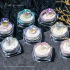 Разноцветные зеркальные неоновые порошки Ice Muscle, пыль, хамелеон, дизайн ногтей, Хромовый пигмент, погружной порошок, украшение