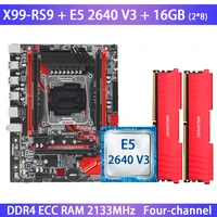 machinsit x99 rs9 motherboard with xeon e5 2640 v3 28gb and ddr4 2133 ecc ram memory kit set nvme usb3 0 four channel x99 rs9