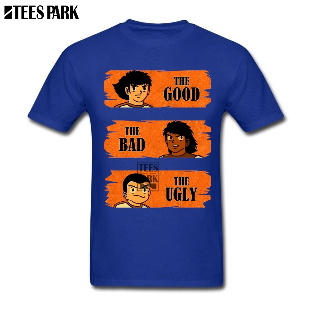 Summer Men Shirt Captain Tsubasa The Good Bad Ugly Fitted T Shirts Top Tee Plus Size Youth Best Discount | Мужская одежда
