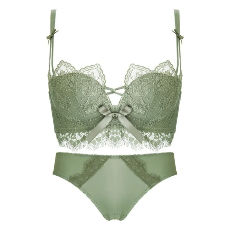 

floral wireless bra lace Gather Collection Bra set underwear women sexy lingerie beauty back Woman Bras Sets Underwear set