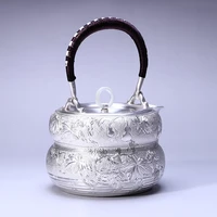 teapot stainless steel teapot silver teapot hot water teapot teapot 1100ml water kung fu tea set