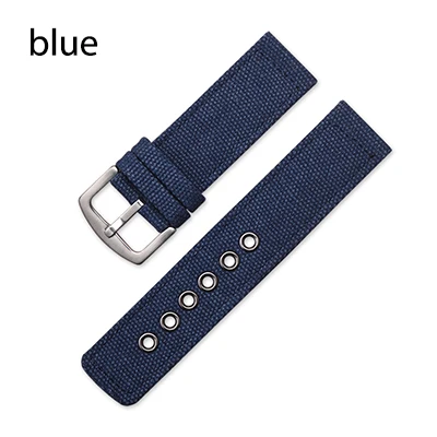 blue UTHAI P33 холщовый нейлоновый ремешок 18mm20mm22mm24mm ремешок для часов черный камуфляж часы ремешок Запчасти для часов - Цвет ремешка: blue