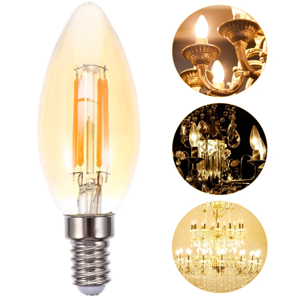 

1Pc Practical 4W 220-240V Bulb Vintage Candle Light Bulb Compatible for E27