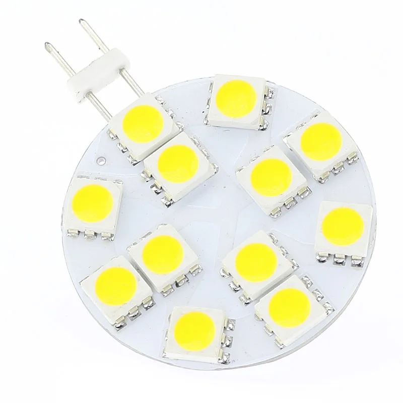 12 светодиодных ламп G4 с широким напряжением переменный ток/DC10 30V 5060 SMD лампы для