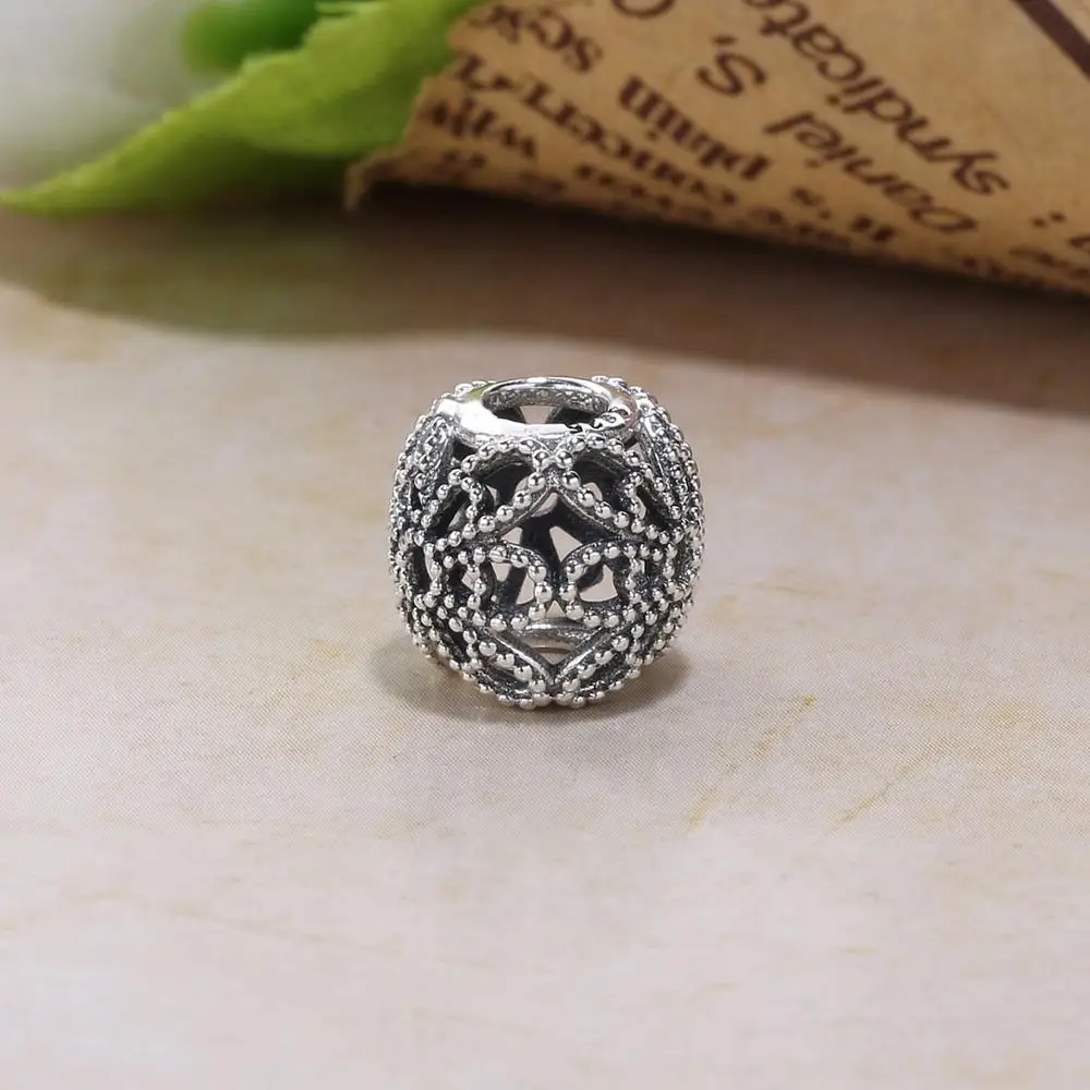 925 пробы Серебряный полированный и с паве разделитель Корона O подвеска в виде