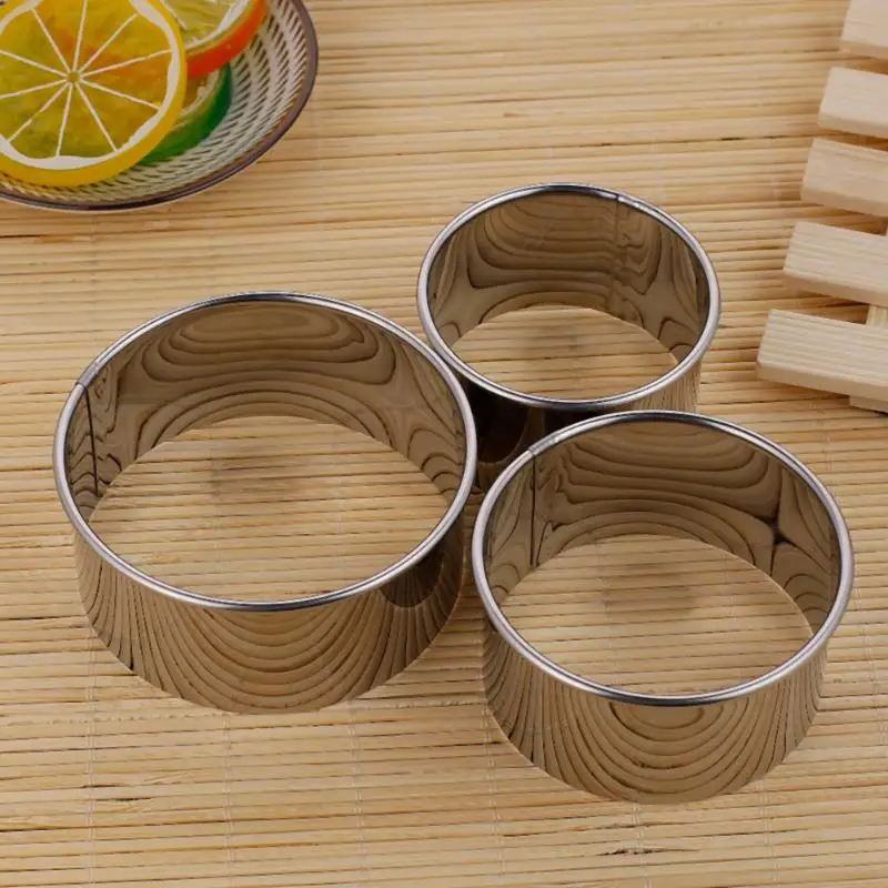 3pcs/set Stainless Steel Round Dumplings Wrappers Molds Set Cutter Maker Tools Cookie Pastry Wrapper Dough Cutting Tool | Дом и сад