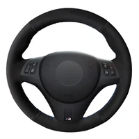 diy car steering wheel cover diy hand stitched soft black suede for bmw m sport 3 series e91 320i 325i 330i 335i m3 e90 e92 e93