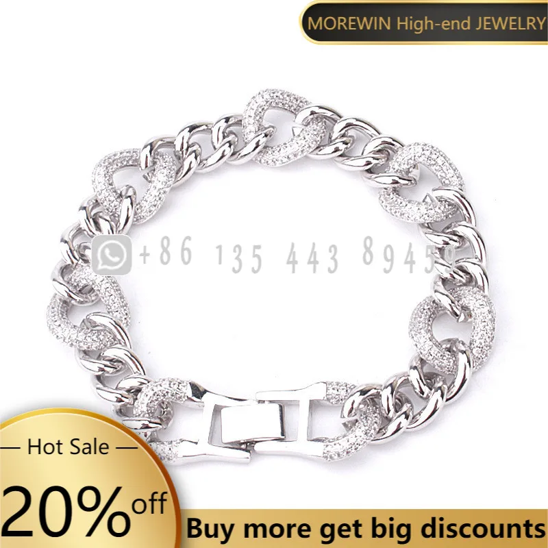 

Hot-selling Hip-hop Bracelet New Europe And America Fashion Micro-inlaid Zircon Cuban Chain Men’s Domineering Retro Fine Jewelry