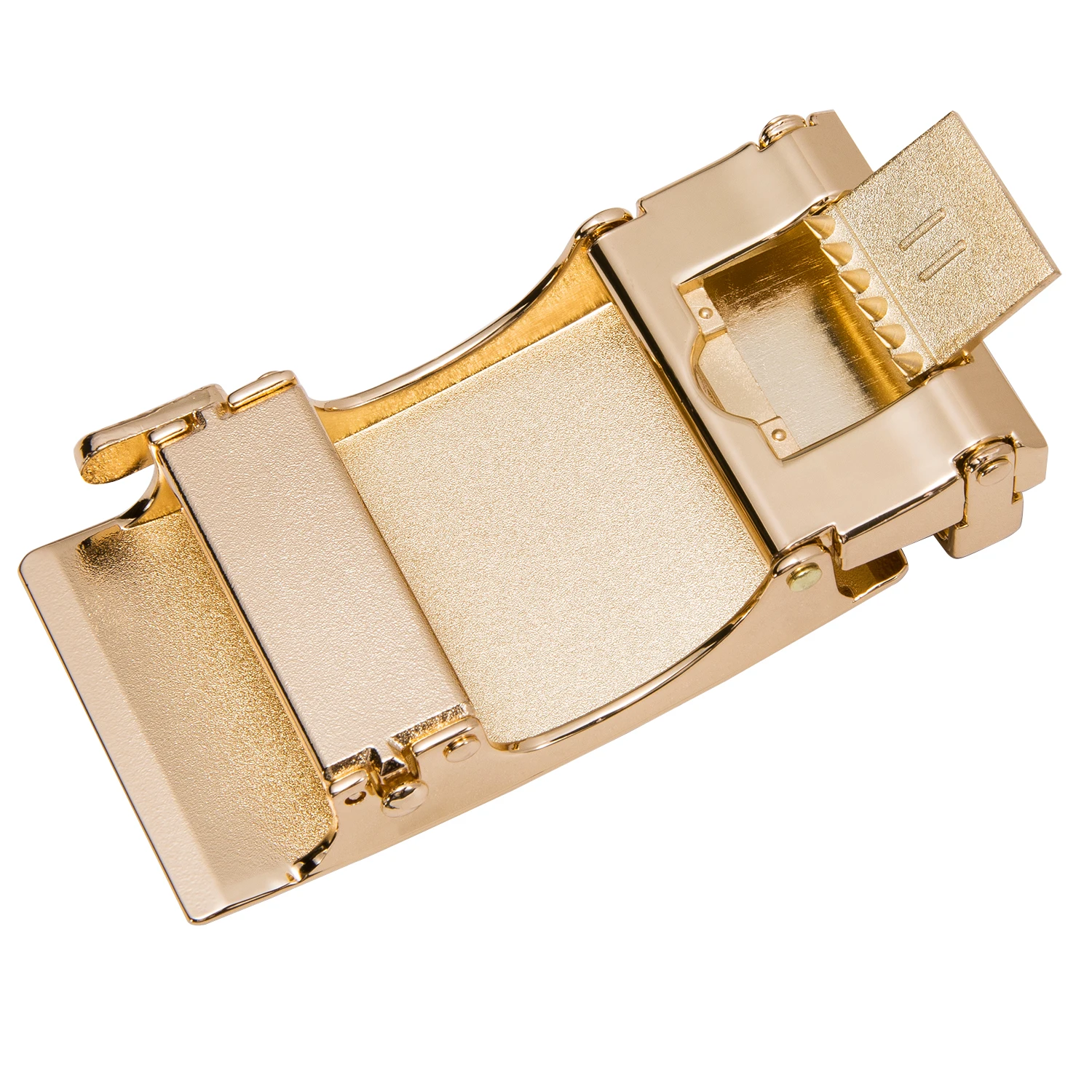 

Dropship Brand Designer Leather Belt Buckles for Men Automatic Metal Buckle Ratchet Buckles for Belt Yellow Gold 3.5cm width