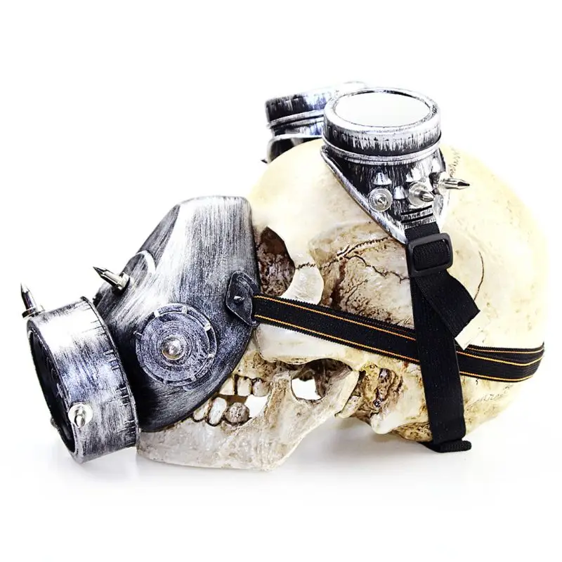 

Halloween Gas Mask Props Steampunk Gas Mask Spikes Skeleton Warrior Dead Mask