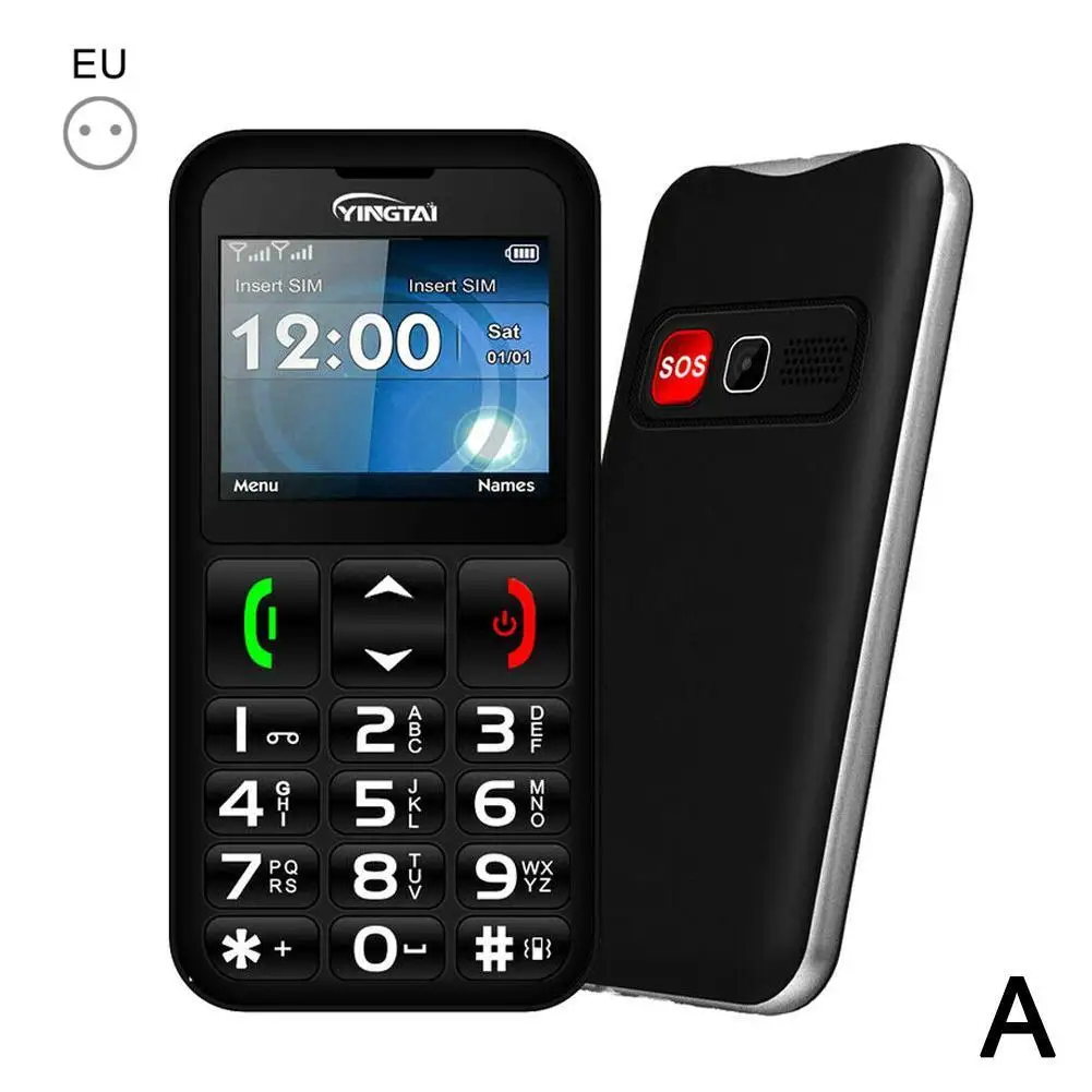 

Elder Cellphone 2G Best Feature Senior Phone 2.2 Inch Push Band Speaker SOS FM GSM Dial Network Speed Big Torch Button Y8A7