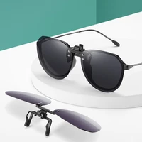 vivibee big size flip up clip on sunglasses polarized gradient grey lens oversized driving uv400 protection fishing accessory