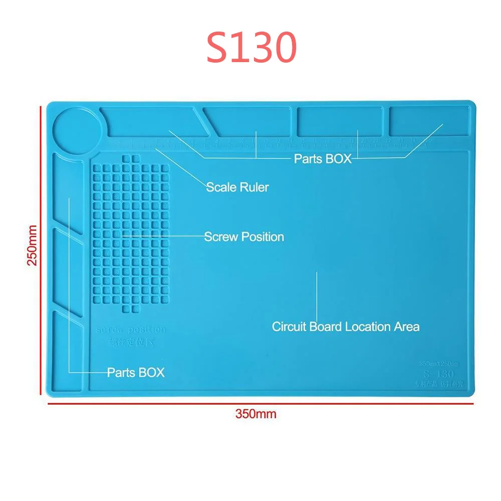 silicone pad desk platform 45x30cm for soldering station iron phone pc computer repair mat magnetic heat insulation s 160 free global shipping