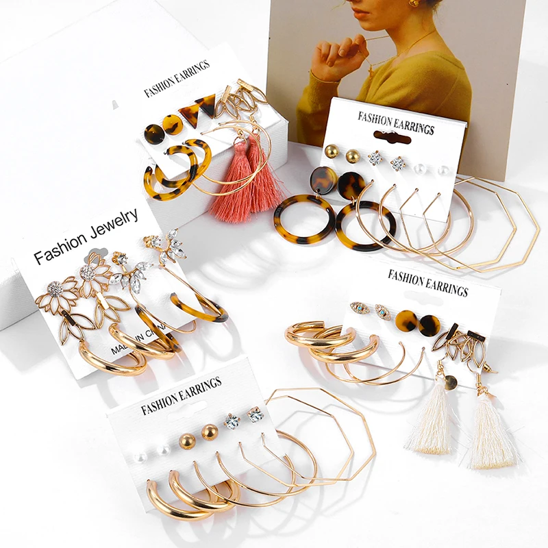 Женские акриловые серьги с кисточками FAMSHIN в богемном стиле большими жемчужинами