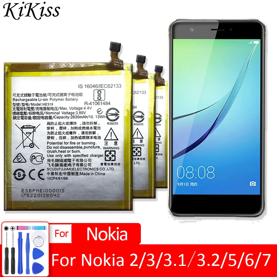 Аккумулятор HE319 HE338 HE330 HE351 WT240 HE321 HE336 HE345 HE344 HE316 HE317 HE335 HE322 HE346 для Nokia 2 3 1 5 6 7