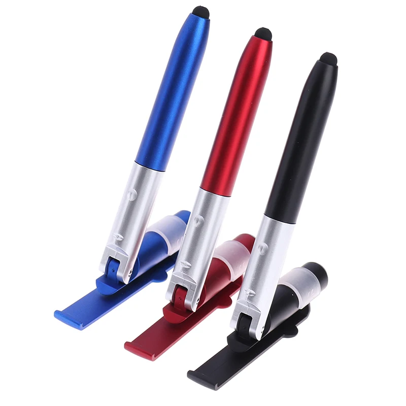 4-in-1 Folding Ballpoint Pen Screen Stylus Touch Universal mini Capacitive with LED For Tablet Cellphone |