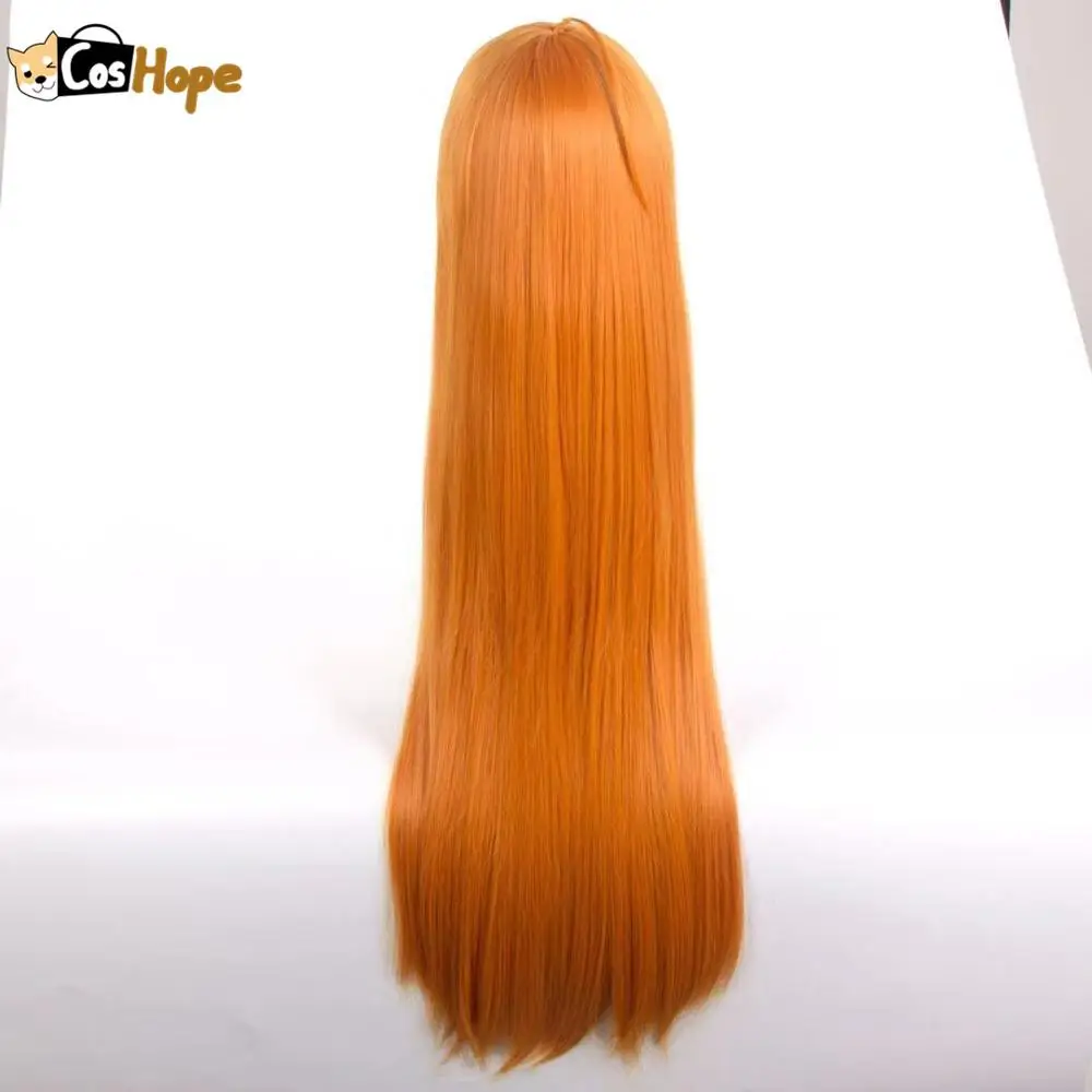 Парик для косплея Persona 5 футаба Сакура длинный прямой парик оранжевого цвета