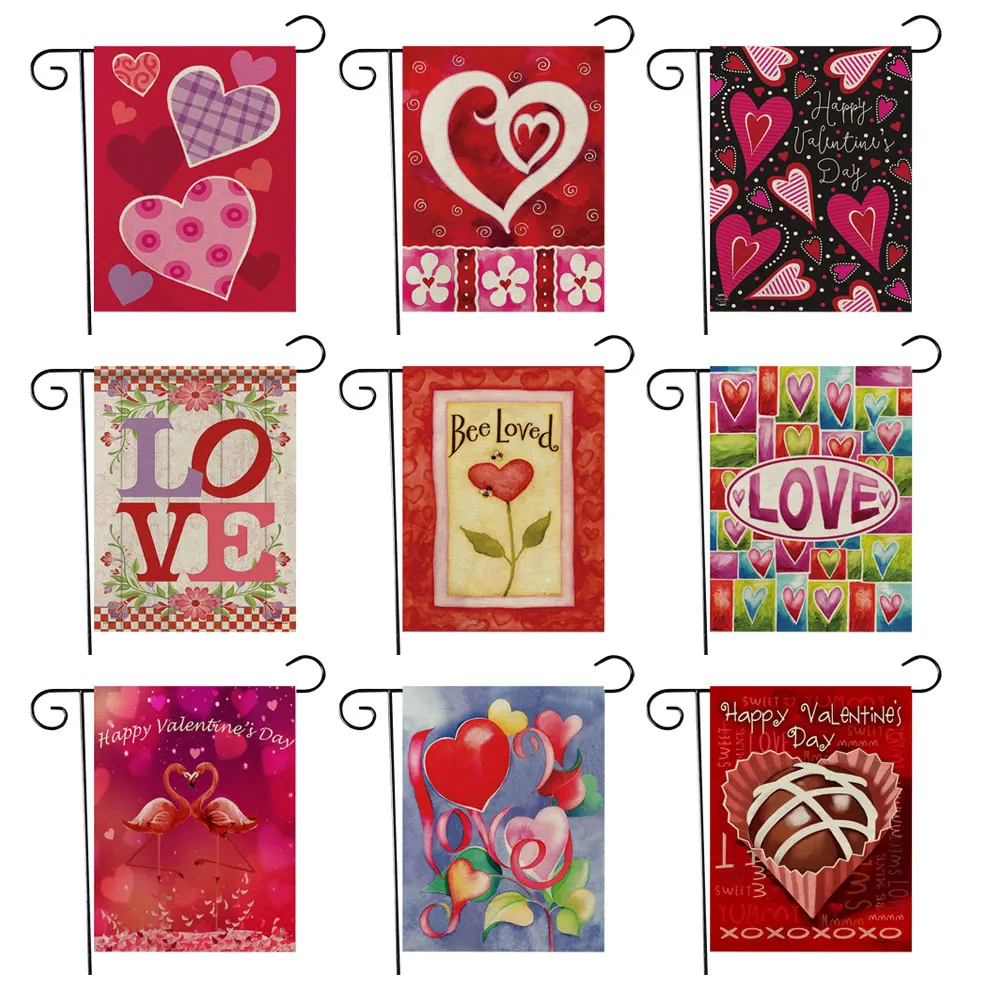 Реверсивный День Святого Валентина сад двор флаг фестиваль Вечеринка Любовь