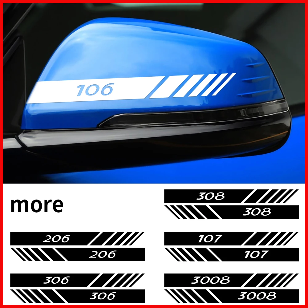 Автомобильные Боковые декоративные наклейки на зеркало заднего вида 2 шт.