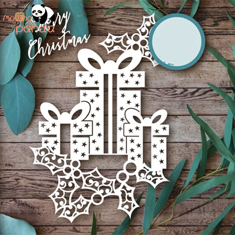 Подарок на Новый год металлический Трафаретный вырубной штамп Скрапбукинг для