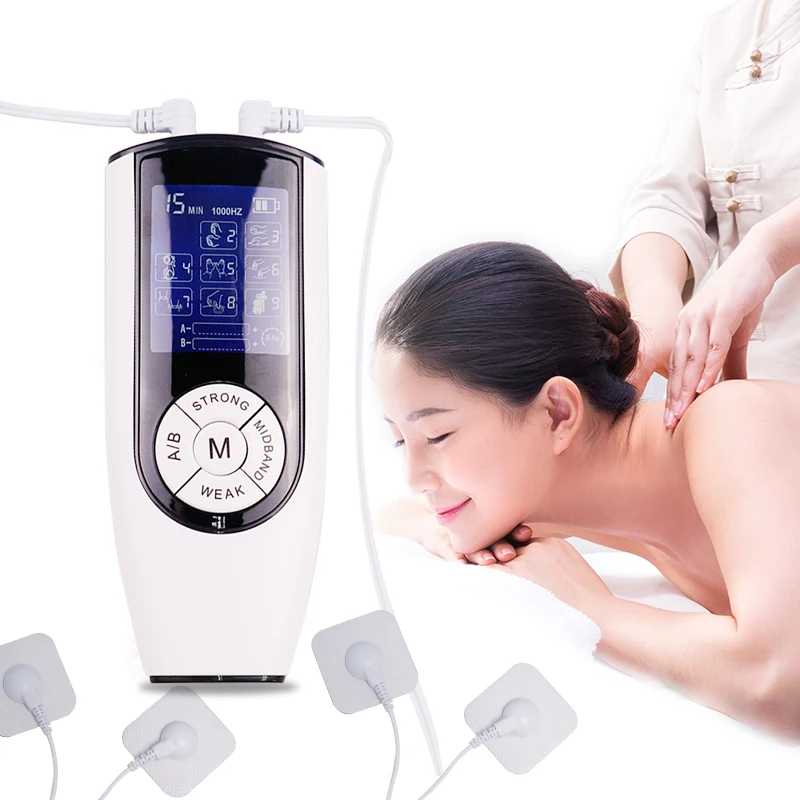 Двухканальный EMS стимулятор мышц электрическая Акупунктура пульса