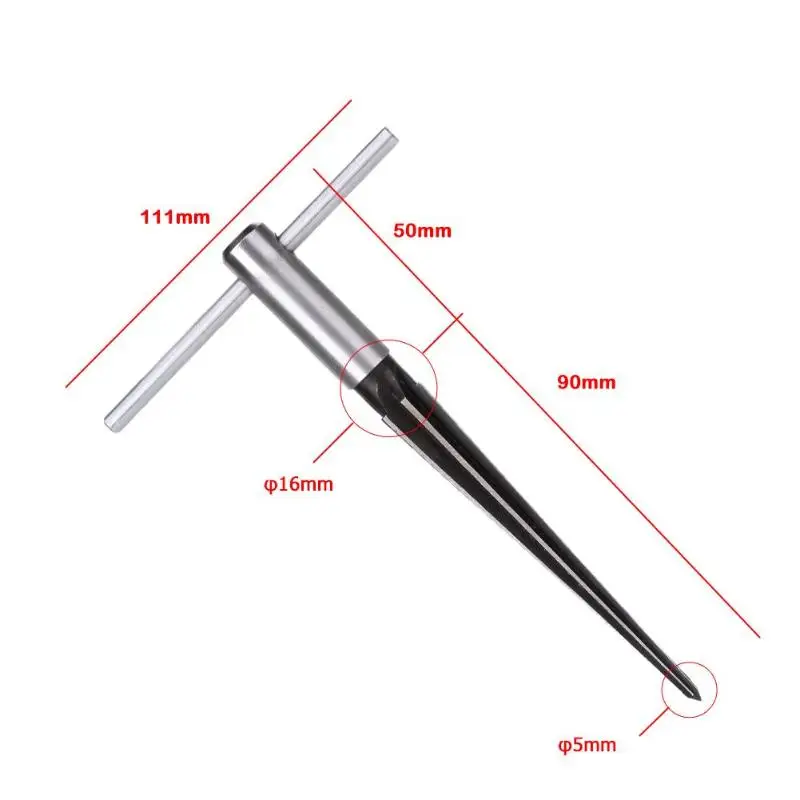 

1pc 5mm-16mm Bridge Hand Held Reamer T Handle Taper 6 Flutes Bridge Reamer Reaming Tool