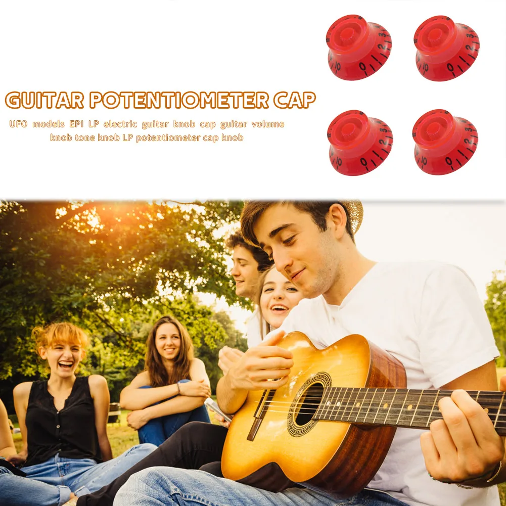 4x Электрогитары Скорость ручка Кепки легкий Портативный степень громкости