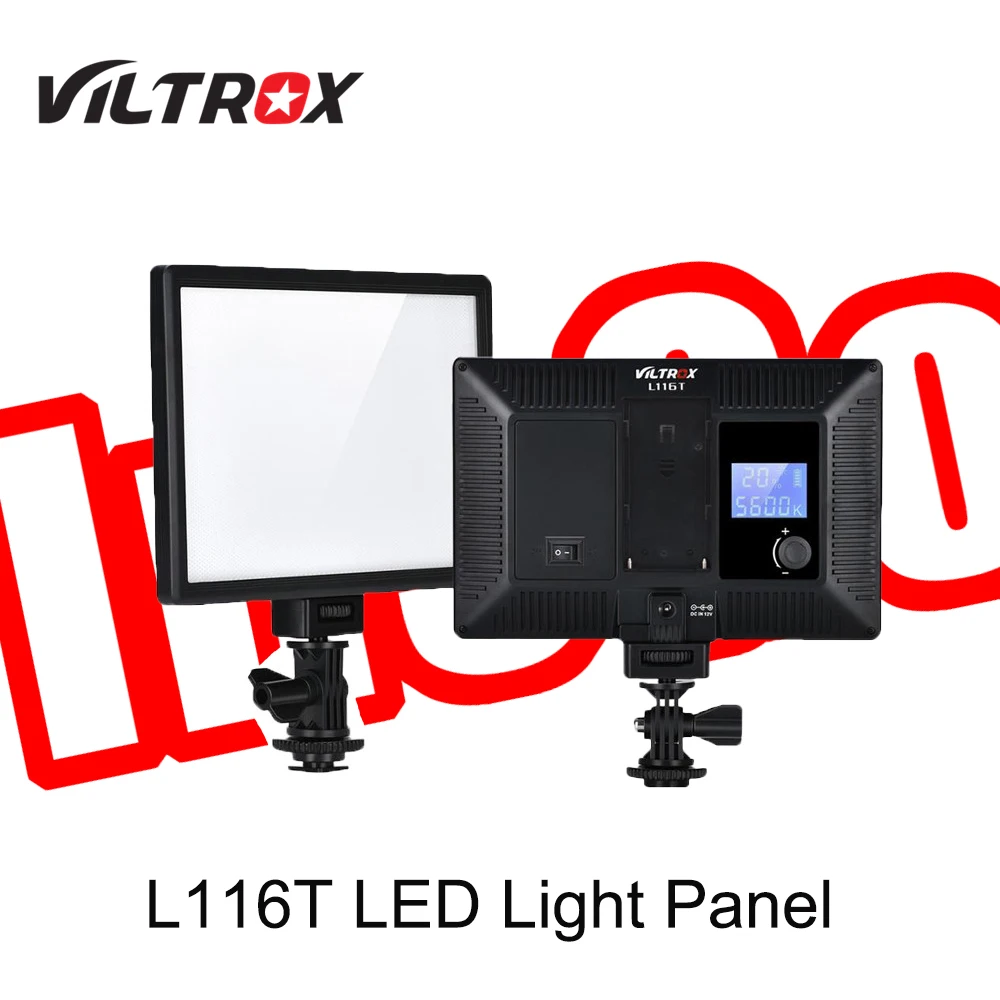 

Viltrox L116T LED Video Light Ultra-thin LCD Bi-Color Dimmable DSLR Studio Mini Lamp Panel For Live Stream Video Photo Lamp