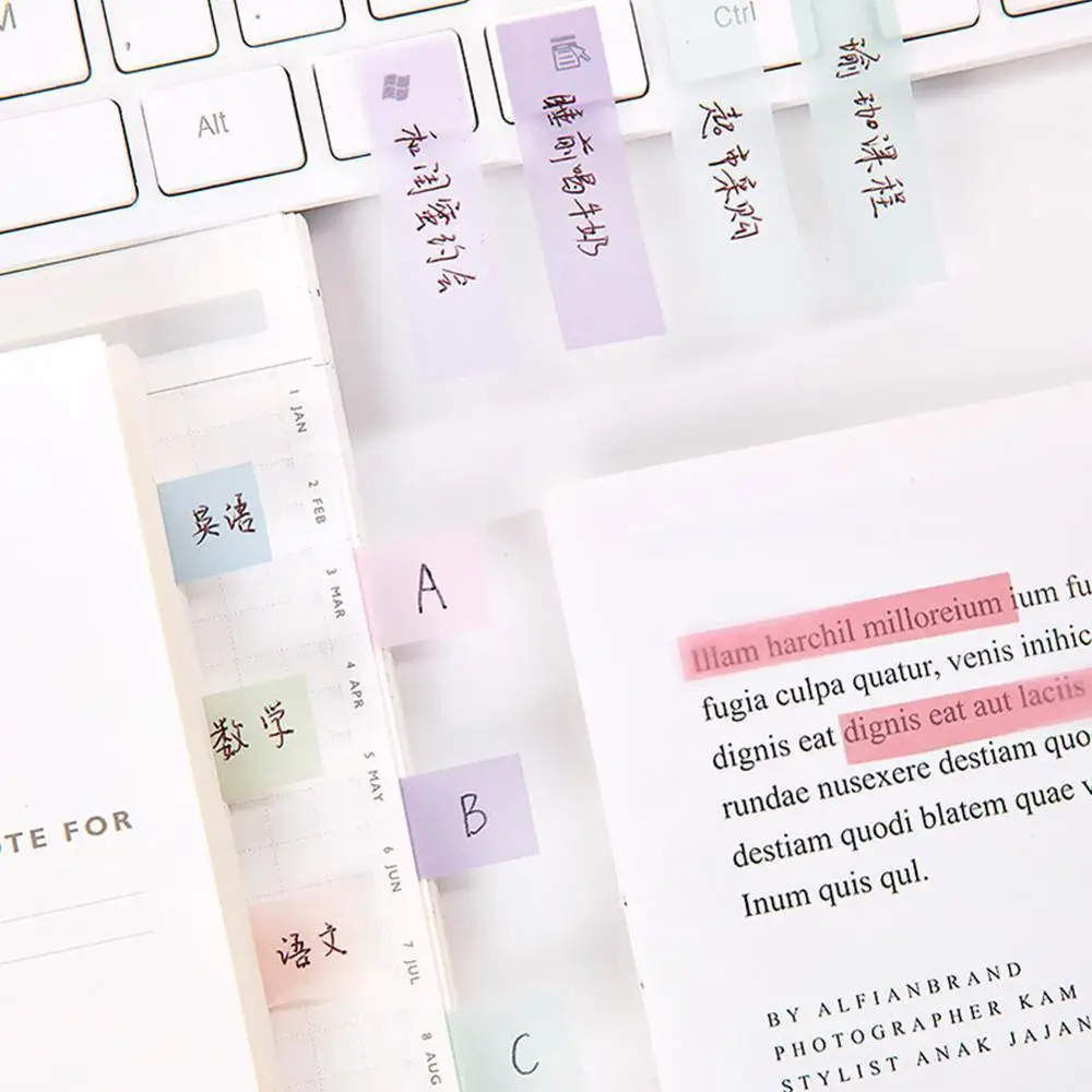 1 шт. случайные цвета ПЭТ водонепроницаемый планировщик наклейки индекс липкие